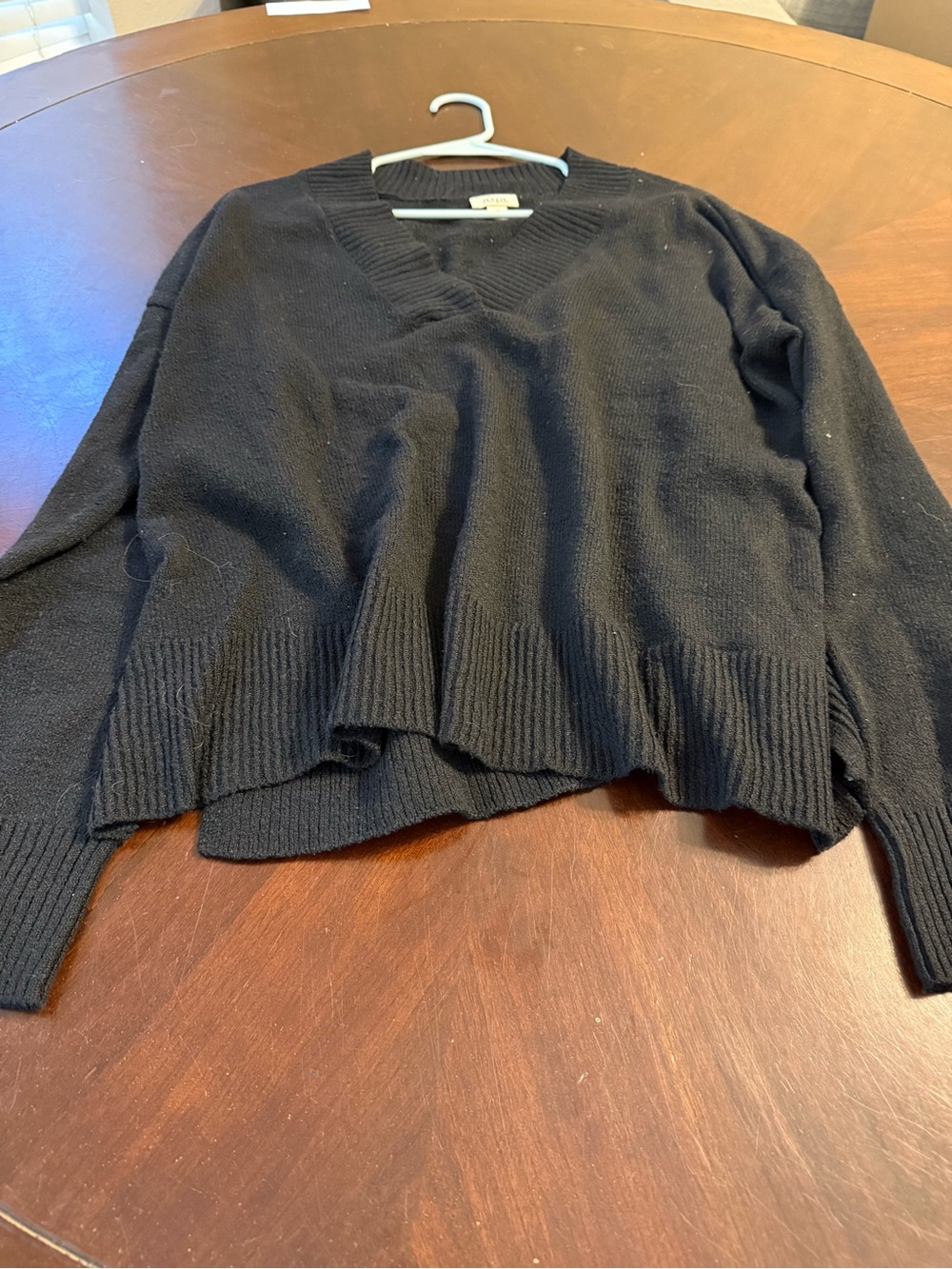 a.n.a Black V-Neck Knit Sweater